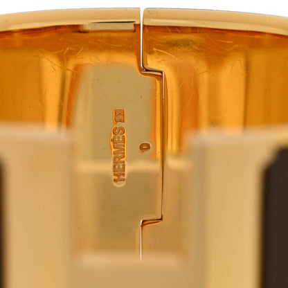Hermes Enamel Extra Wide Clic Clac H Bracelet GM Chocolate 4 of 4