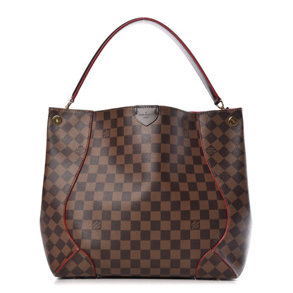 Louis Vuitton Damier Ebene Caissa Hobo Cherry 1 of 17