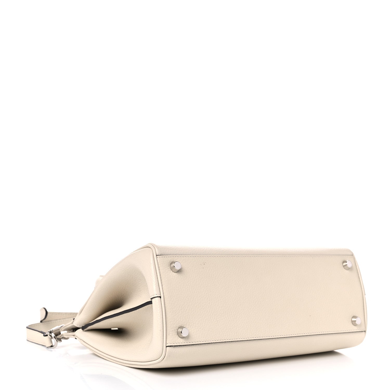 Gucci Grainy Calfskin Small Zumi Top Handle Bag Mystic White 4 of 16