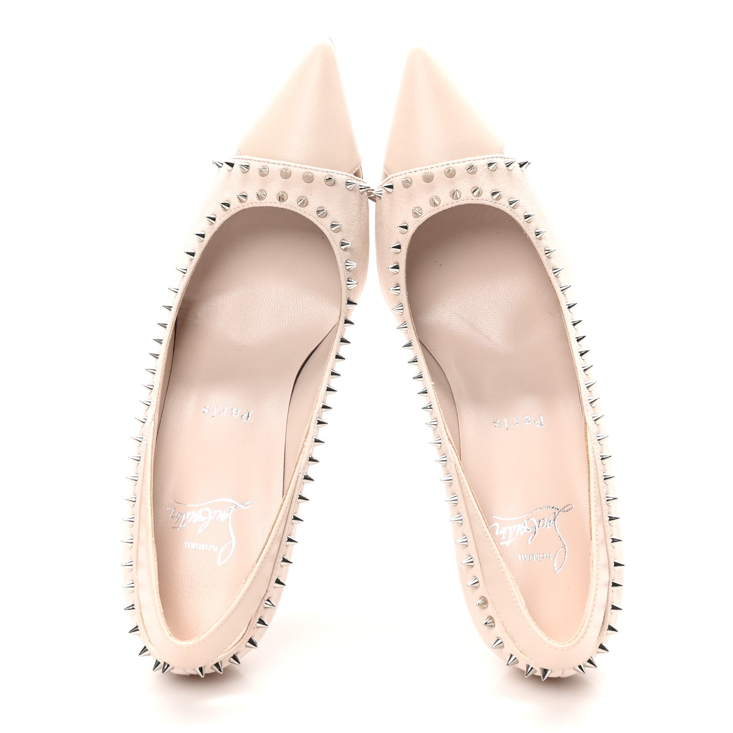 Christian Louboutin Veau Velours Duvette 100 Pumps 37 Leche 2 of 8