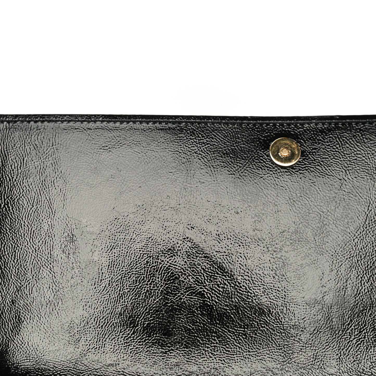 Textured Patent Monogram Large Belle De Jour Clutch Black