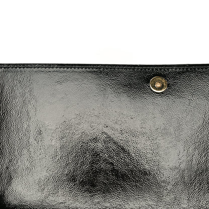 Saint Laurent Textured Patent Monogram Large Belle De Jour Clutch Black 11 of 13