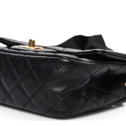 Chanel Lambskin Quilted Mini Romance Rectangular Flap Black 10 of 10