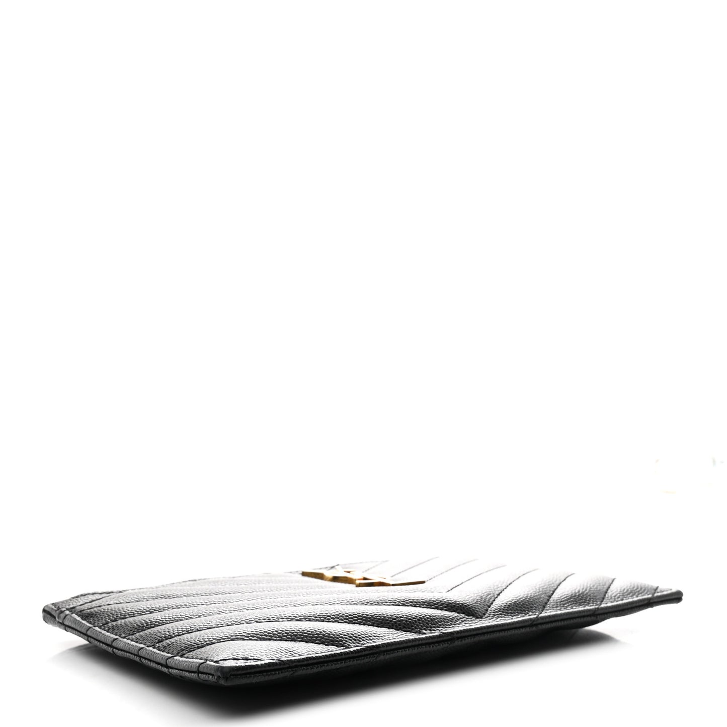 Grain De Poudre Chevron Monogram Bill Pouch Black