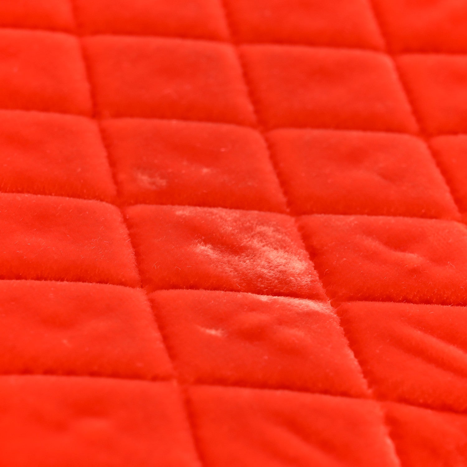 Chanel Velvet Quilted Large Chanel Cosmetic Case Orange 8 of 9
