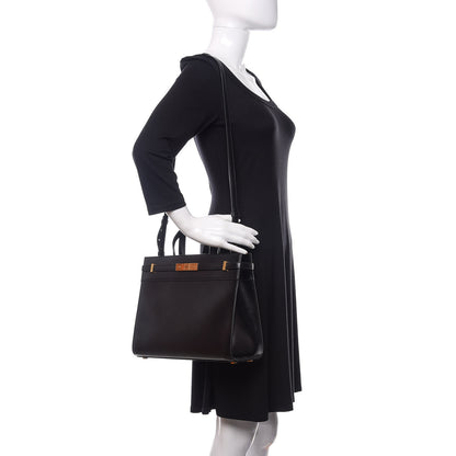Saint Laurent Calfskin Small Manhattan Shopper Tote Black 2 of 9
