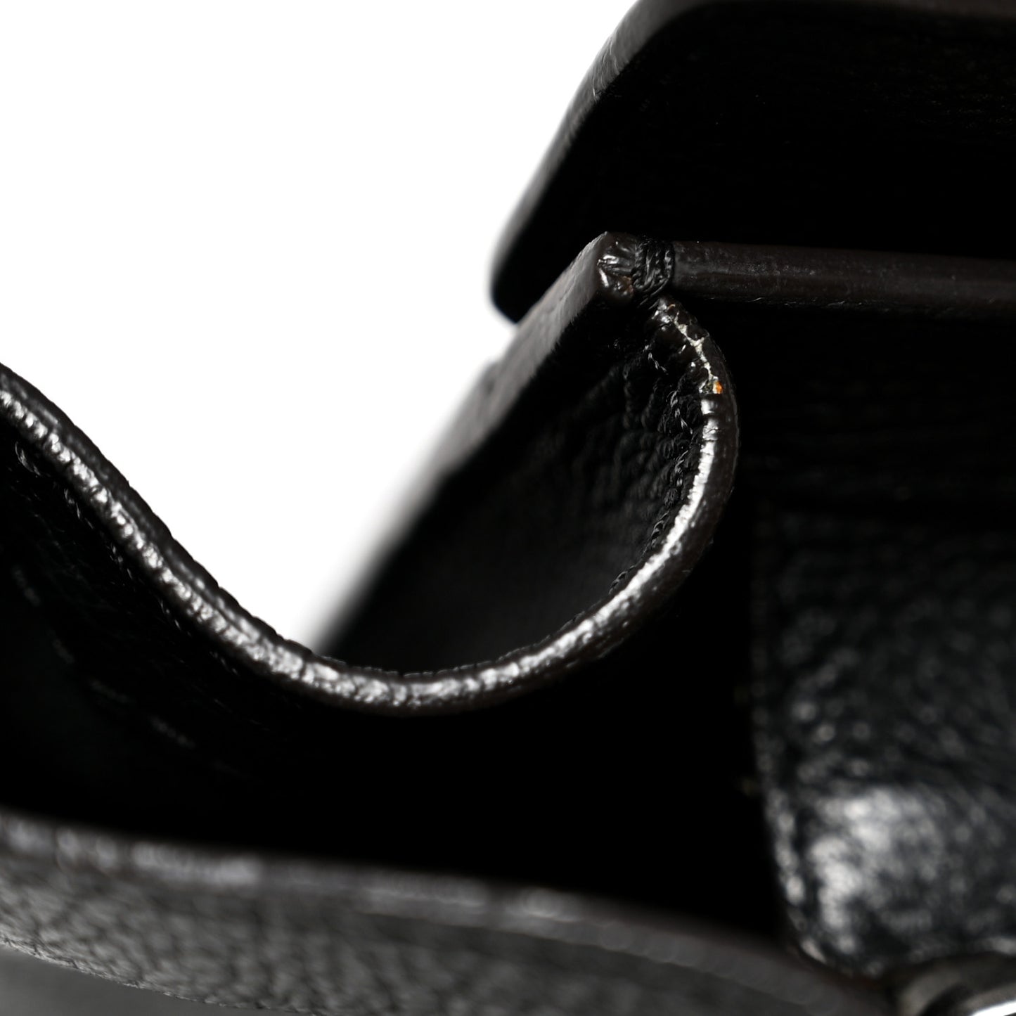 Drummed Calfskin Micro Luggage Black Black