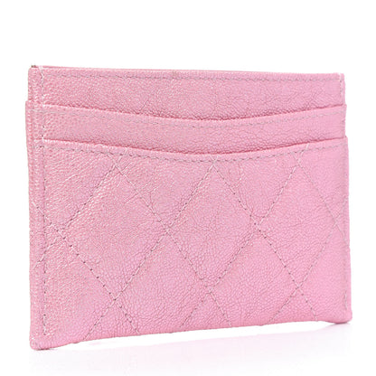 Chanel Iridescent Caviar Quilted Card Holder Rose Pink 2 of 5