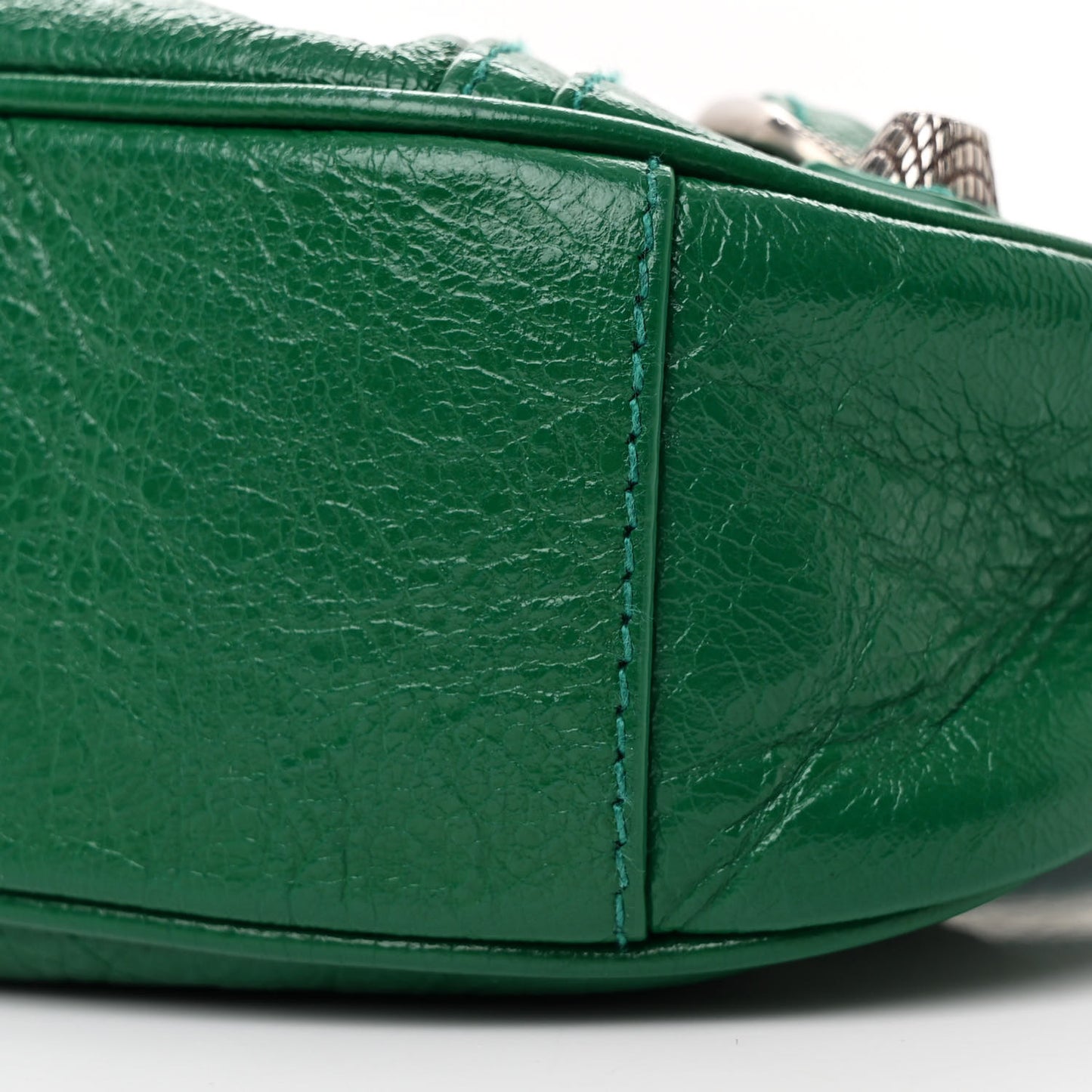 Agneau Arena Le Cagole Shoulder Bag XS Jade