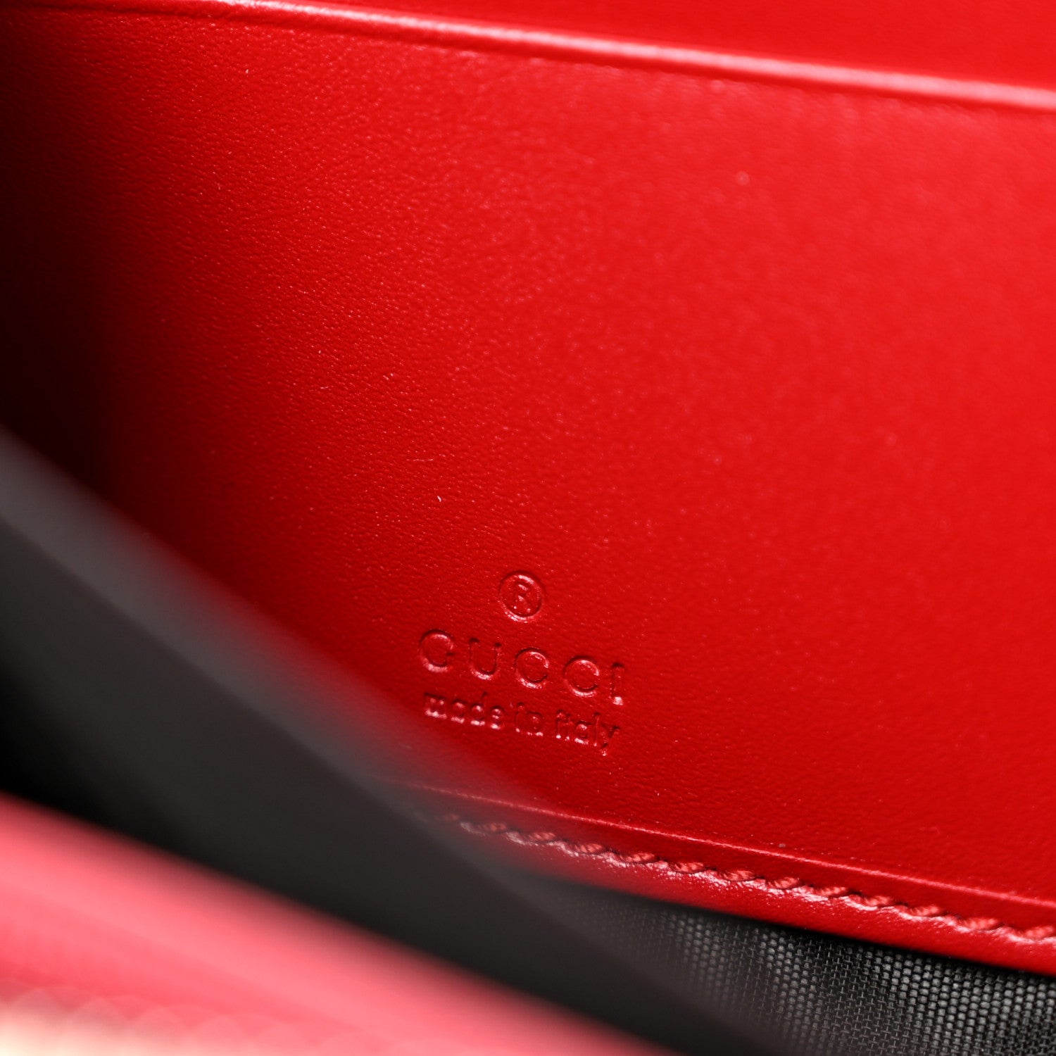 Gucci Guccissima Web Zip Around Wallet Red 6 of 8