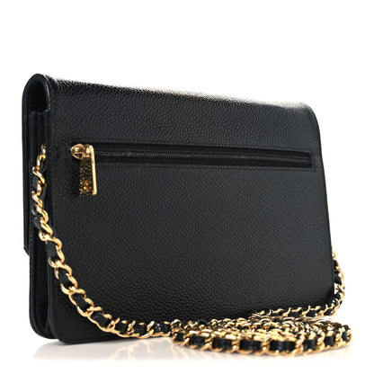 Chanel Caviar Timeless CC Wallet On Chain WOC Black 3 of 12