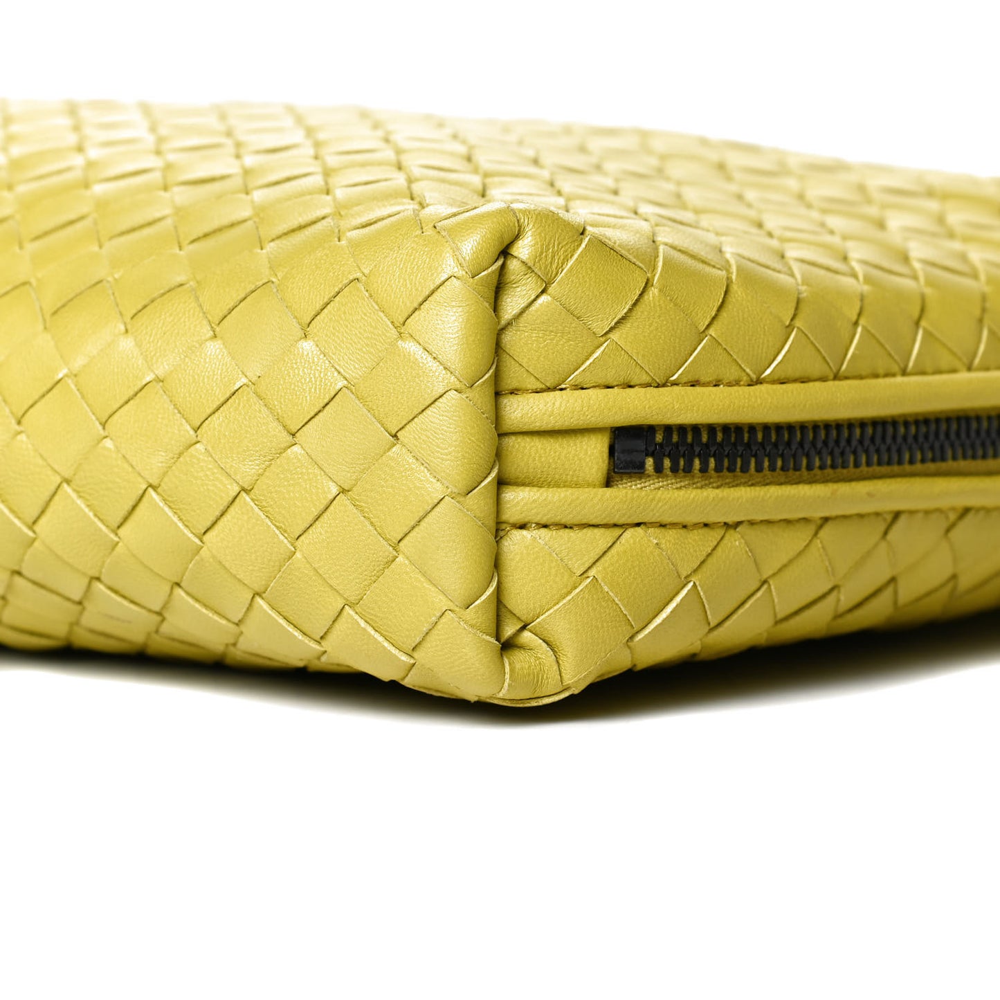 Nappa Intrecciato Pillow Crossbody Messenger Chartreuse
