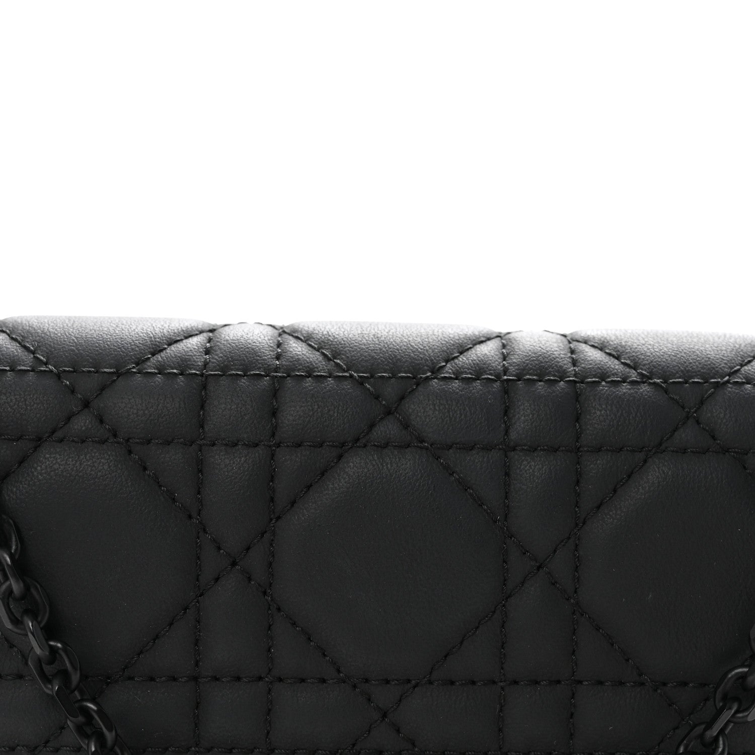 Christian Dior Ultra Matte Calfskin Cannage Lady Dior Pouch Black 8 of 10
