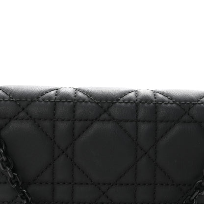 Christian Dior Ultra Matte Calfskin Cannage Lady Dior Pouch Black 8 of 10