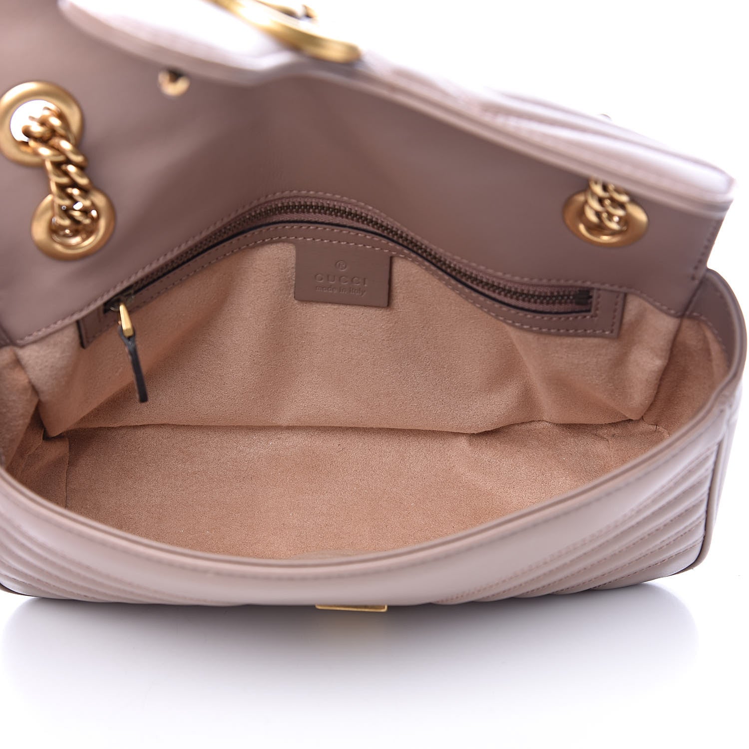 Gucci Calfskin Matelasse Small GG Marmont Shoulder Bag Porcelain Rose 5 of 10
