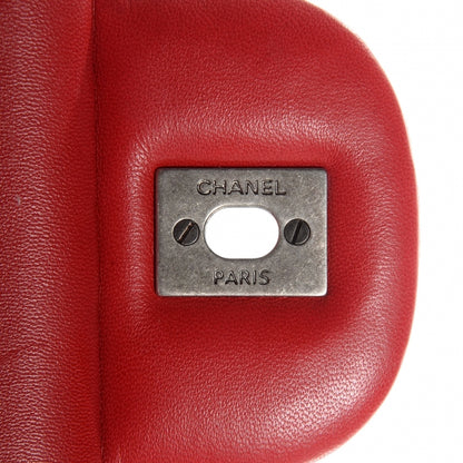 Chanel Lambskin Quilted Jumbo Double Flap Red 3 of 9