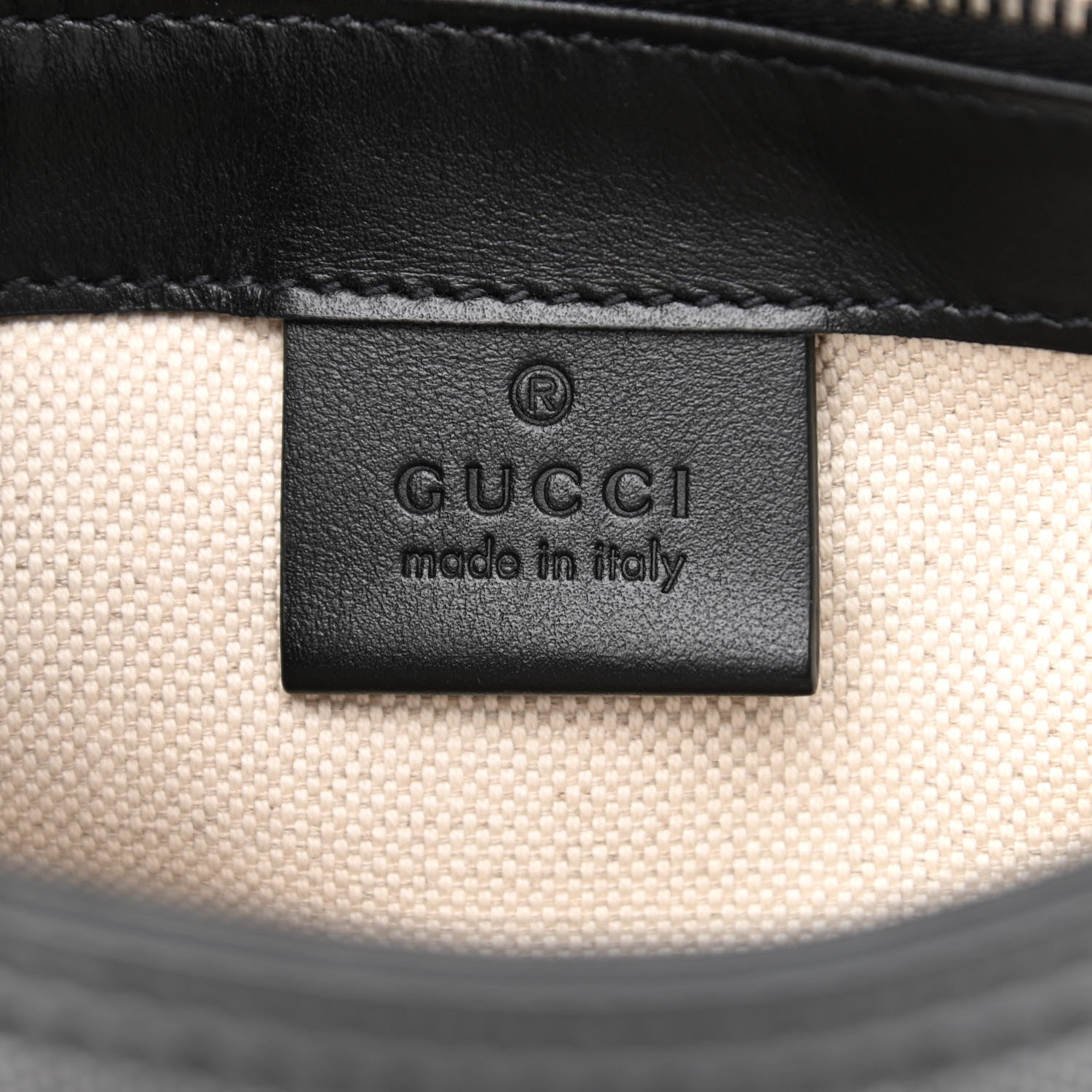 Gucci Calfskin GG Tennis Embossed Messenger Bag Black 6 of 10