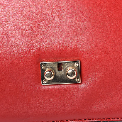 Valentino Garavani Vitello Medium Glam Lock Rockstud Flap Red 6 of 10