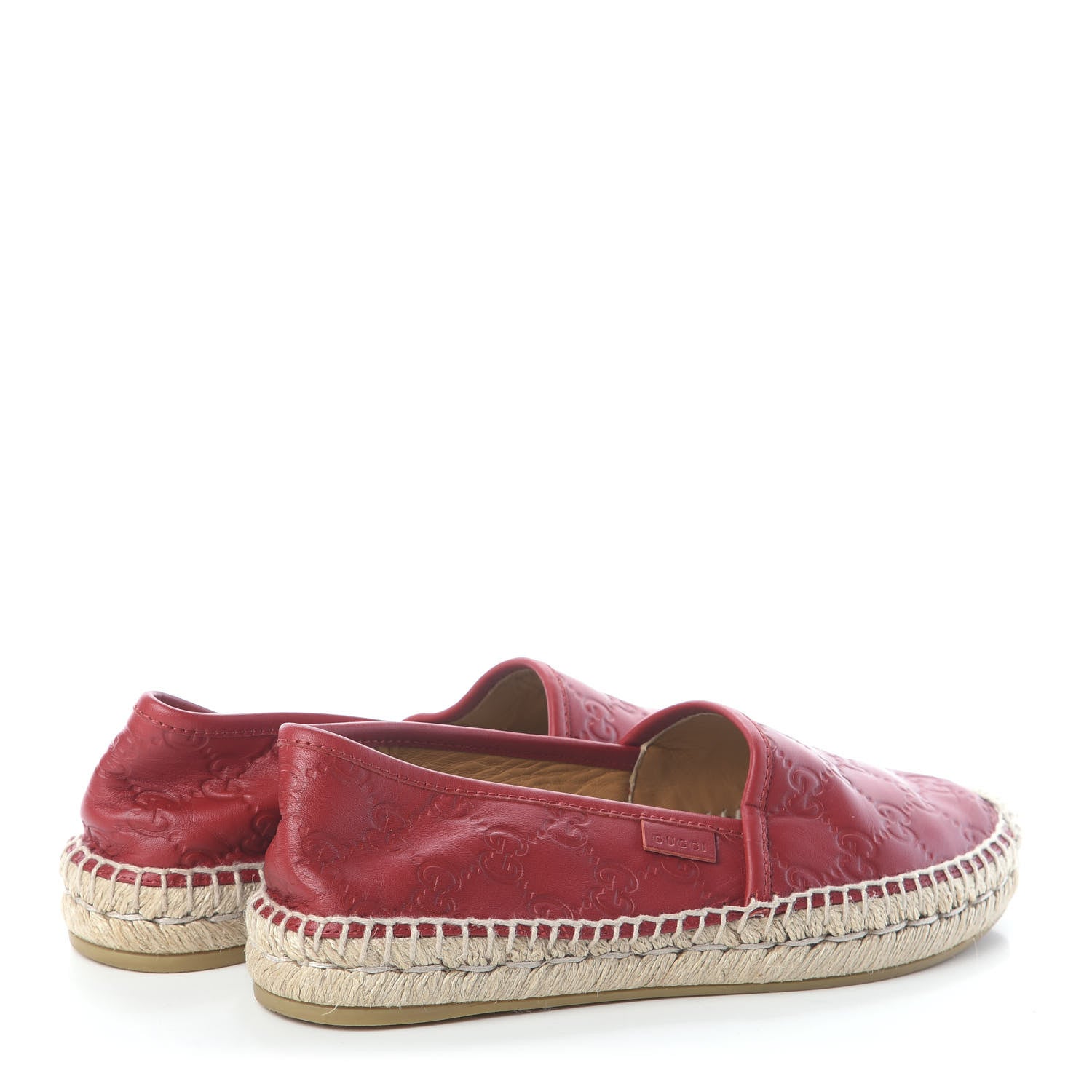 Gucci Guccissima Signature Espadrilles 36.5 Hibiscus Red 4 of 7