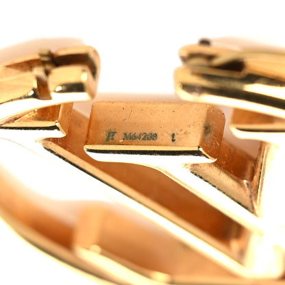 Louis Vuitton Metal Louise Hoop Earrings Gold 4 of 4