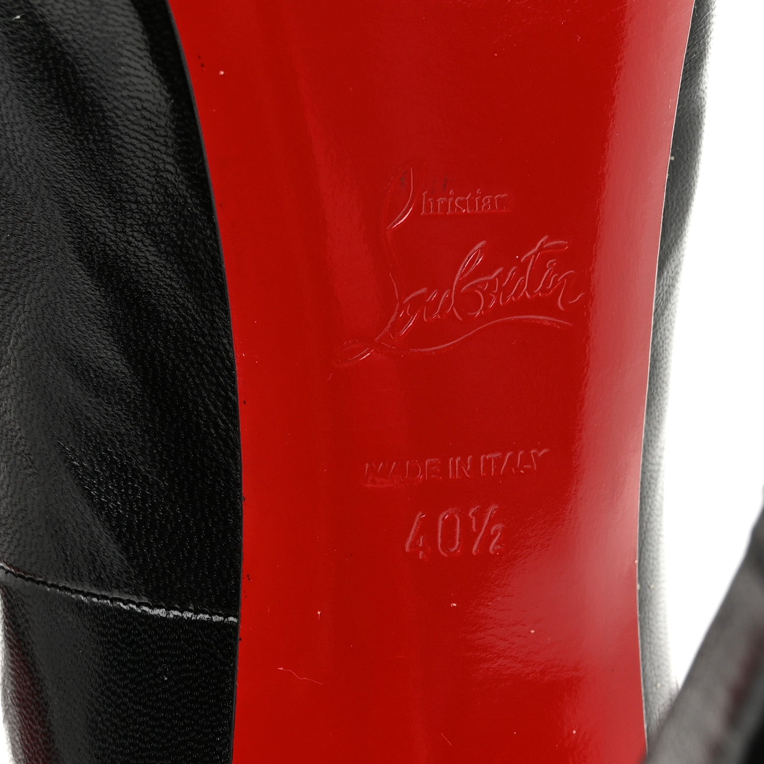 Christian Louboutin Kid Very Prive 120 Pumps 40.5 Black Red 8 of 10