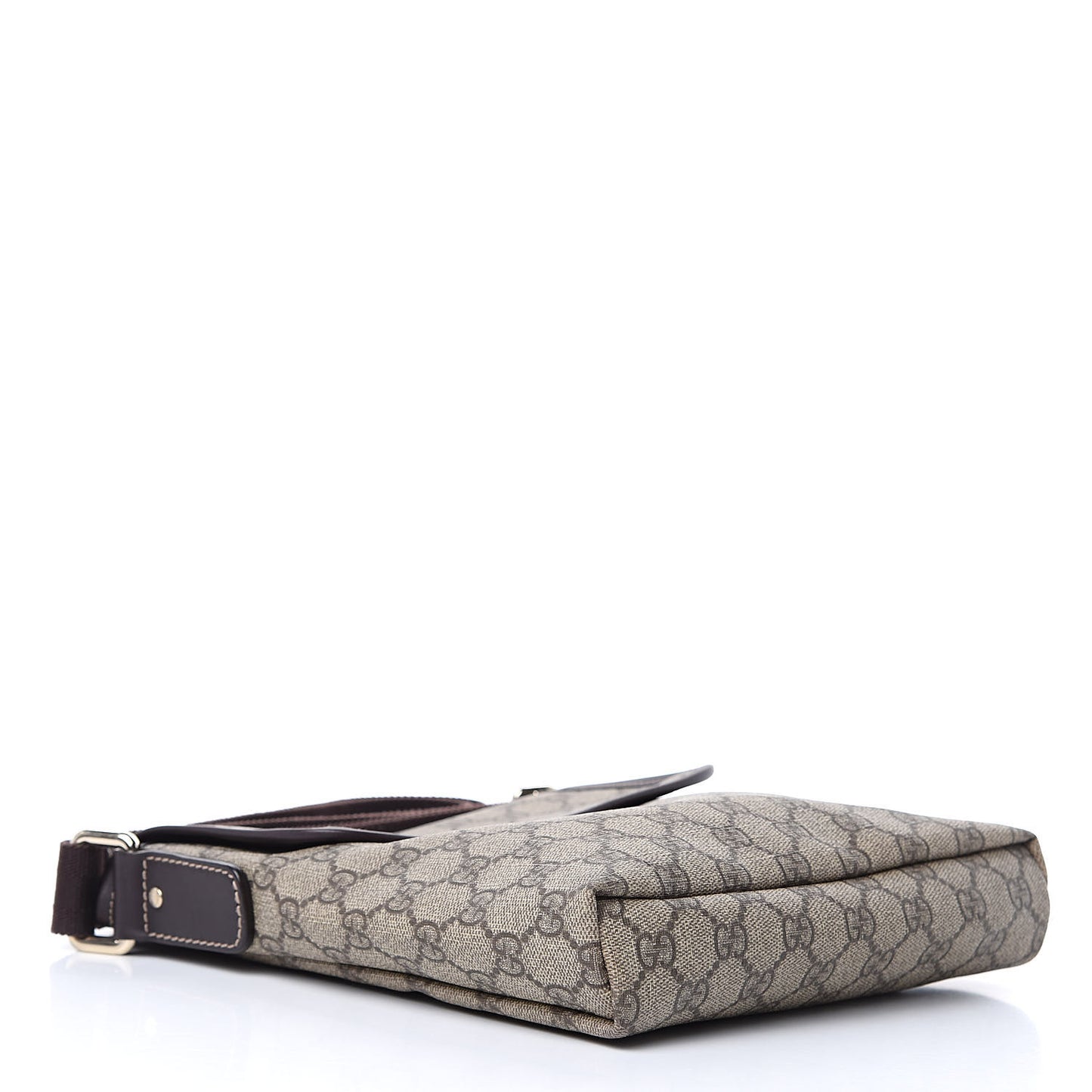 GG Plus Monogram Small Flap Messenger Bag Beige Dark Brown
