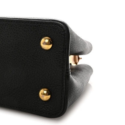 Louis Vuitton Taurillon Capucines MM Black Beige Red 9 of 9