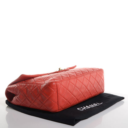 Chanel Lambskin Quilted Maxi Single Flap Coral 4 of 8