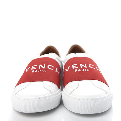 Givenchy Calfskin Band Logo Urban Street Sneakers 39 White Red 5 of 11