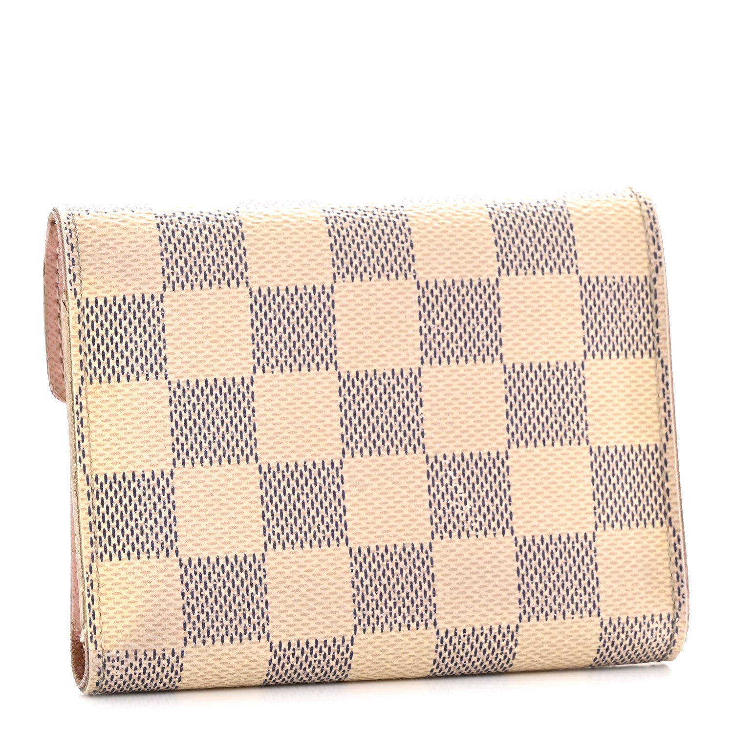Louis Vuitton Damier Azur Victorine Wallet Rose Ballerine 3 of 13