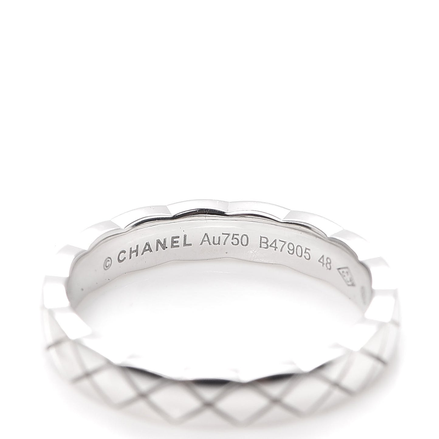 18K White Gold Mini Coco Crush Ring 48 4.5