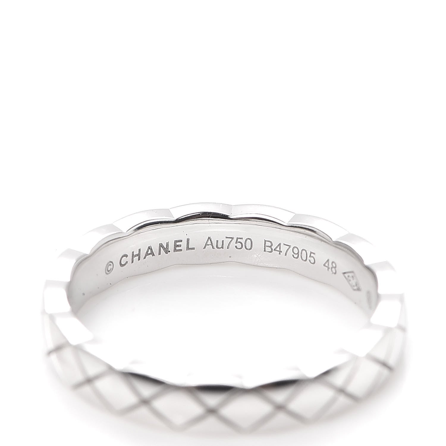 Chanel 18K White Gold Mini Coco Crush Ring 48 4.5 4 of 4