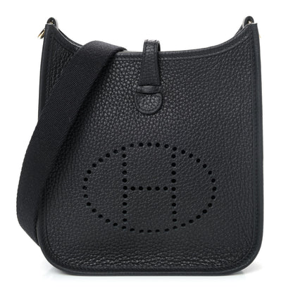 Hermes Taurillon Clemence Evelyne TPM Black 1 of 4