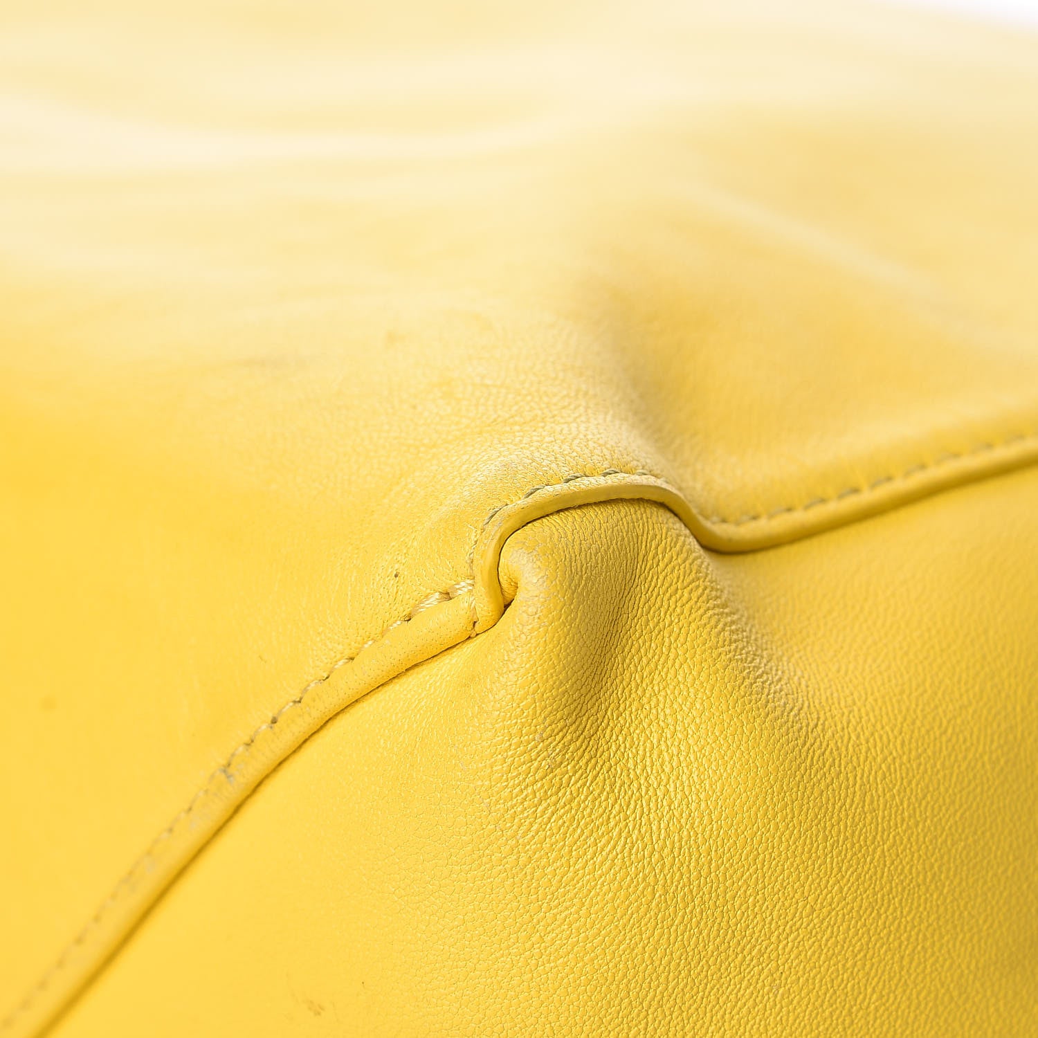 Celine Lambskin Vertical Bi-Cabas White Sun Yellow 25 of 29