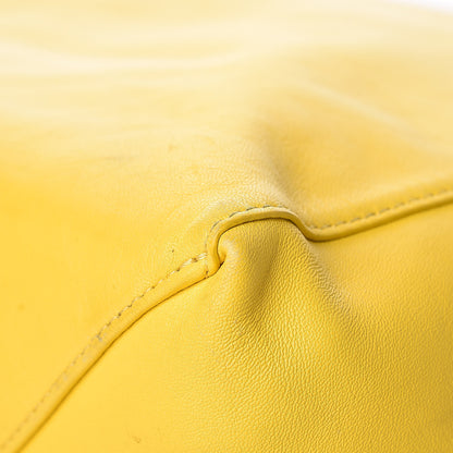 Celine Lambskin Vertical Bi-Cabas White Sun Yellow 25 of 29