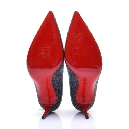 Christian Louboutin Suede Strass Kate 70 Pumps 38.5 Anthracite 9 of 12