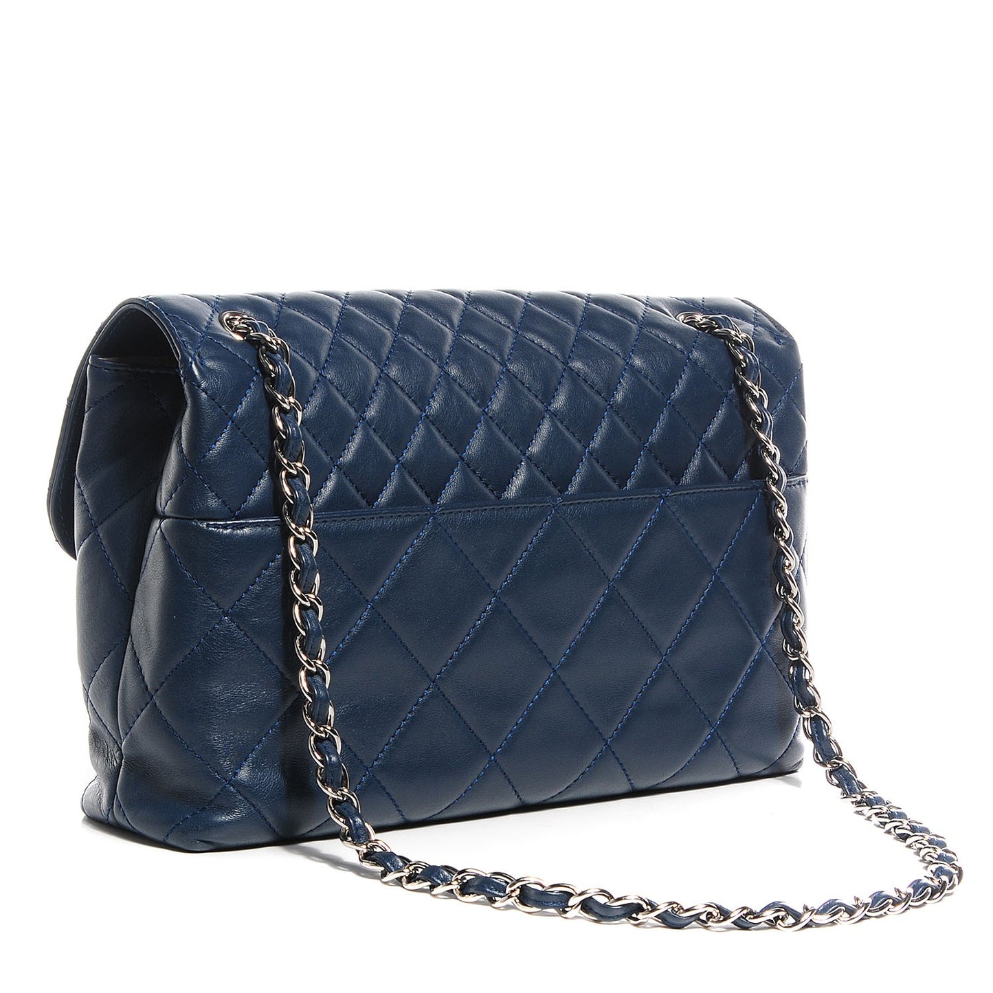 Calfskin Quilted In The Business Flap Dark Blue
