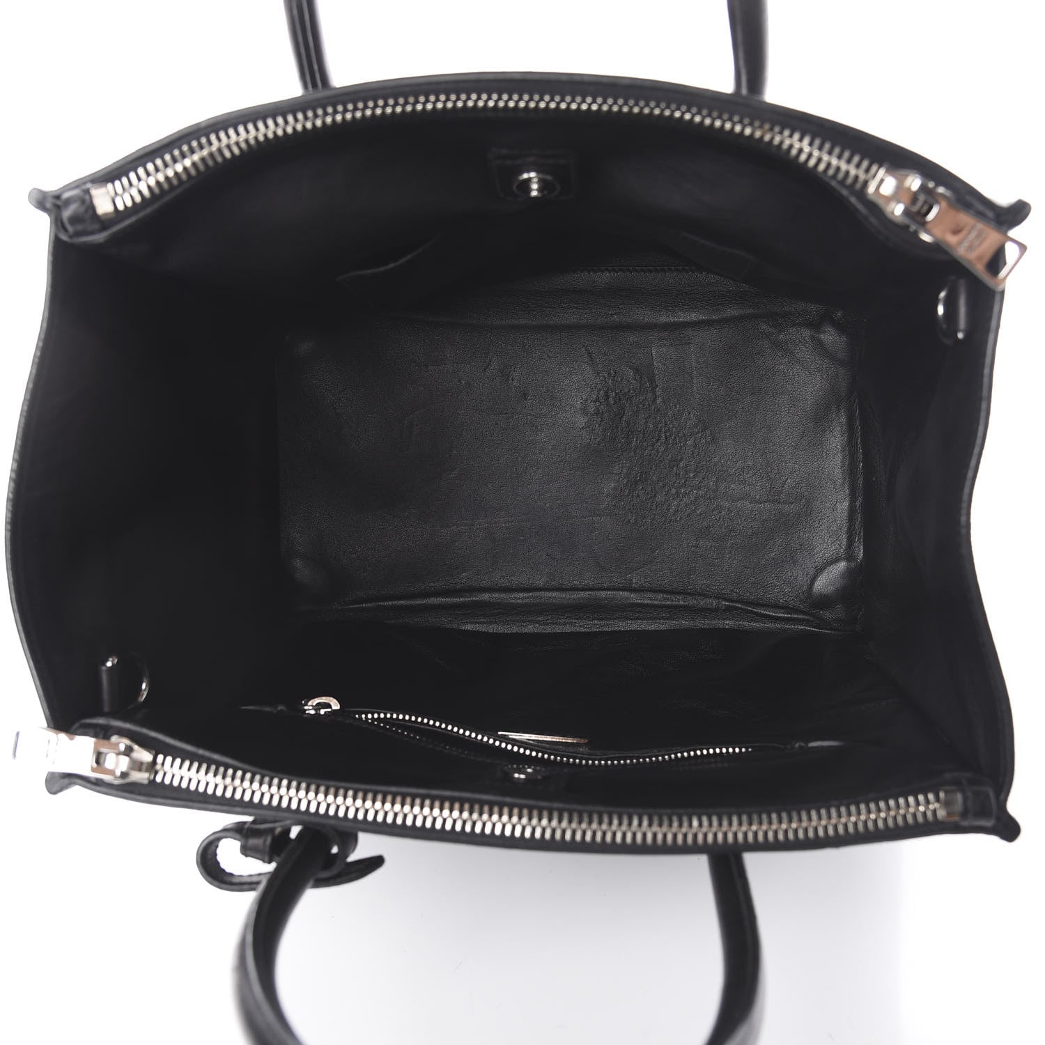 Prada Glace Calf Twin Pocket Tote Black 4 of 8