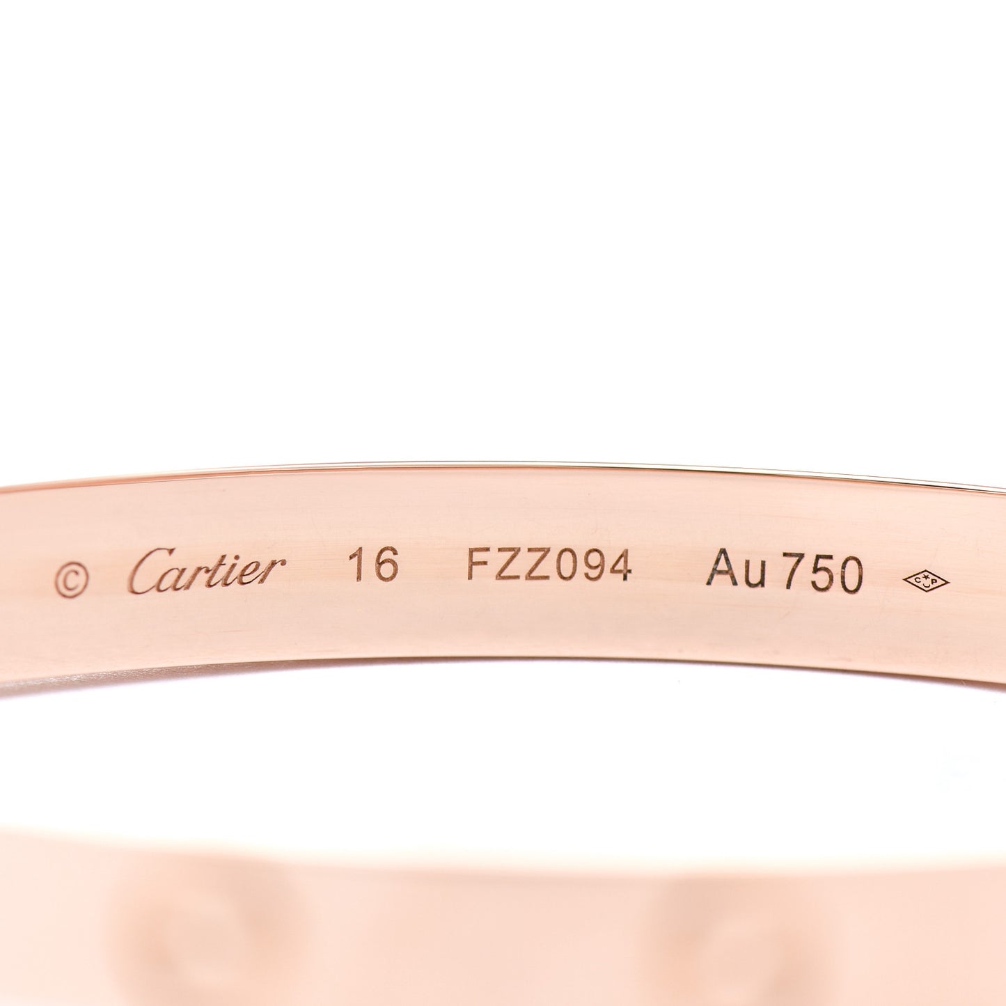 18K Pink Gold LOVE Bracelet 16