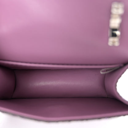Jimmy Choo Coarse Glitter Mini Paris Crossbody Pink Violet 4 of 9