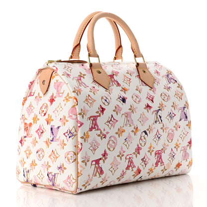 Louis Vuitton Watercolor Aquarelle Speedy 30 White 3 of 9