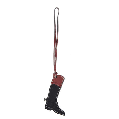 Hermes Butler Swift Paddock Botte Boot Bag Charm Black Rouge H 1 of 3