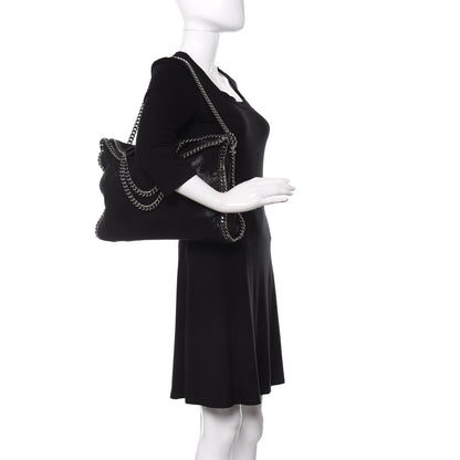 Stella McCartney Shaggy Deer Falabella Fold Over Tote Black 2 of 11