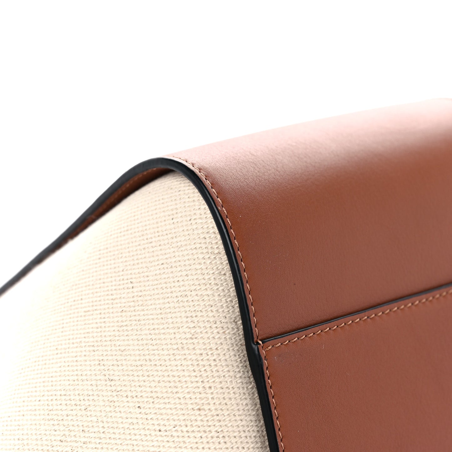 Calfskin Canvas Medium Hammock Shoulder Bag Natural Tan