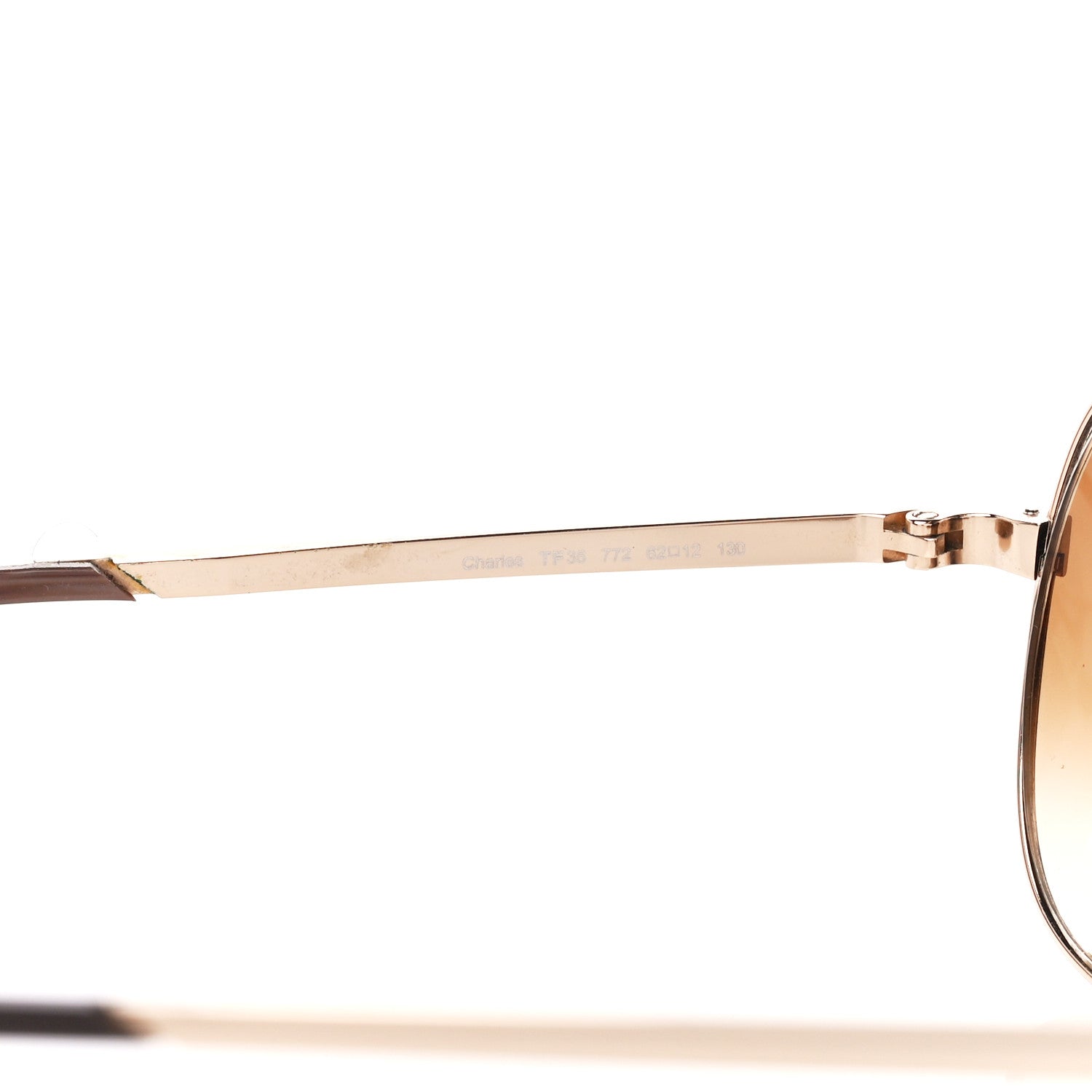 Tom Ford Metal Charles Aviator Sunglasses TF35 Gold 5 of 7