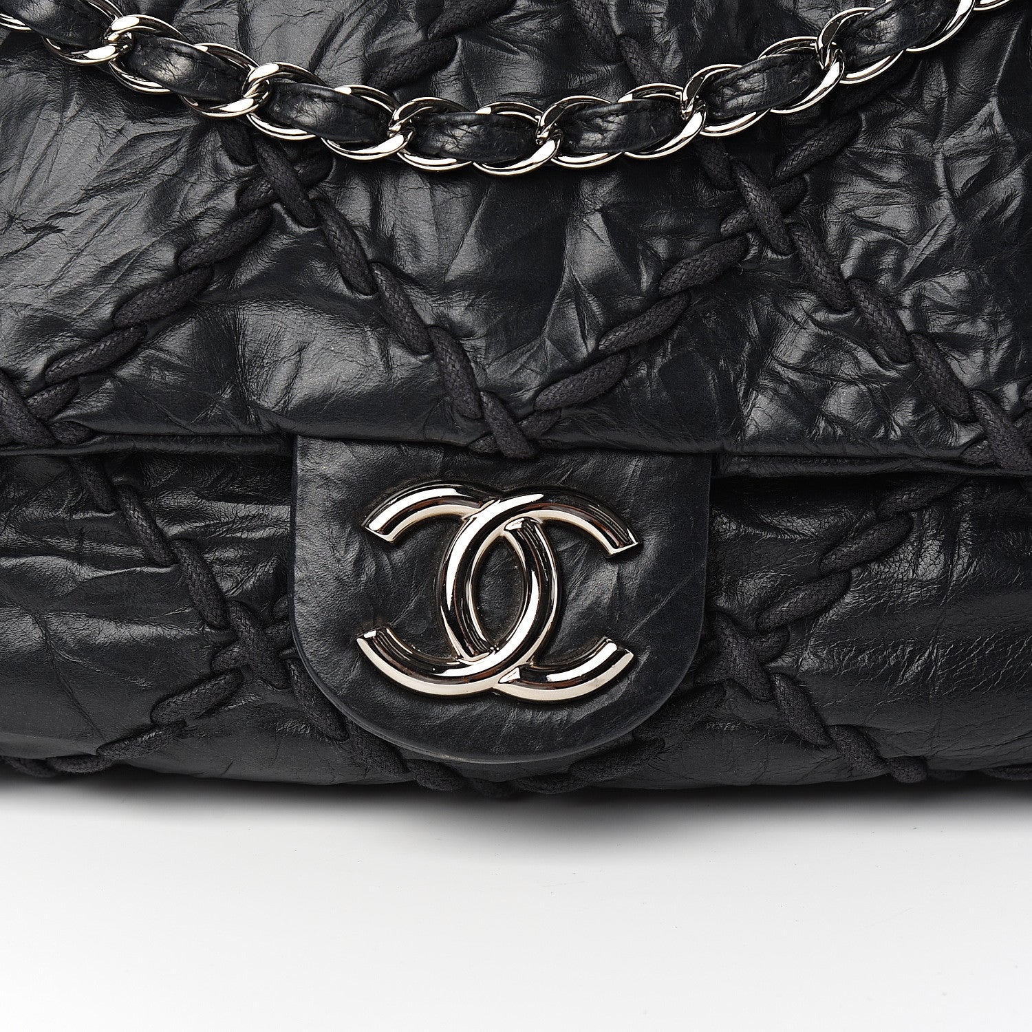 Chanel Calfskin Ultra Stitch Oversize Flap Black 9 of 9