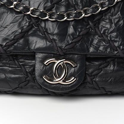 Chanel Calfskin Ultra Stitch Oversize Flap Black 9 of 9