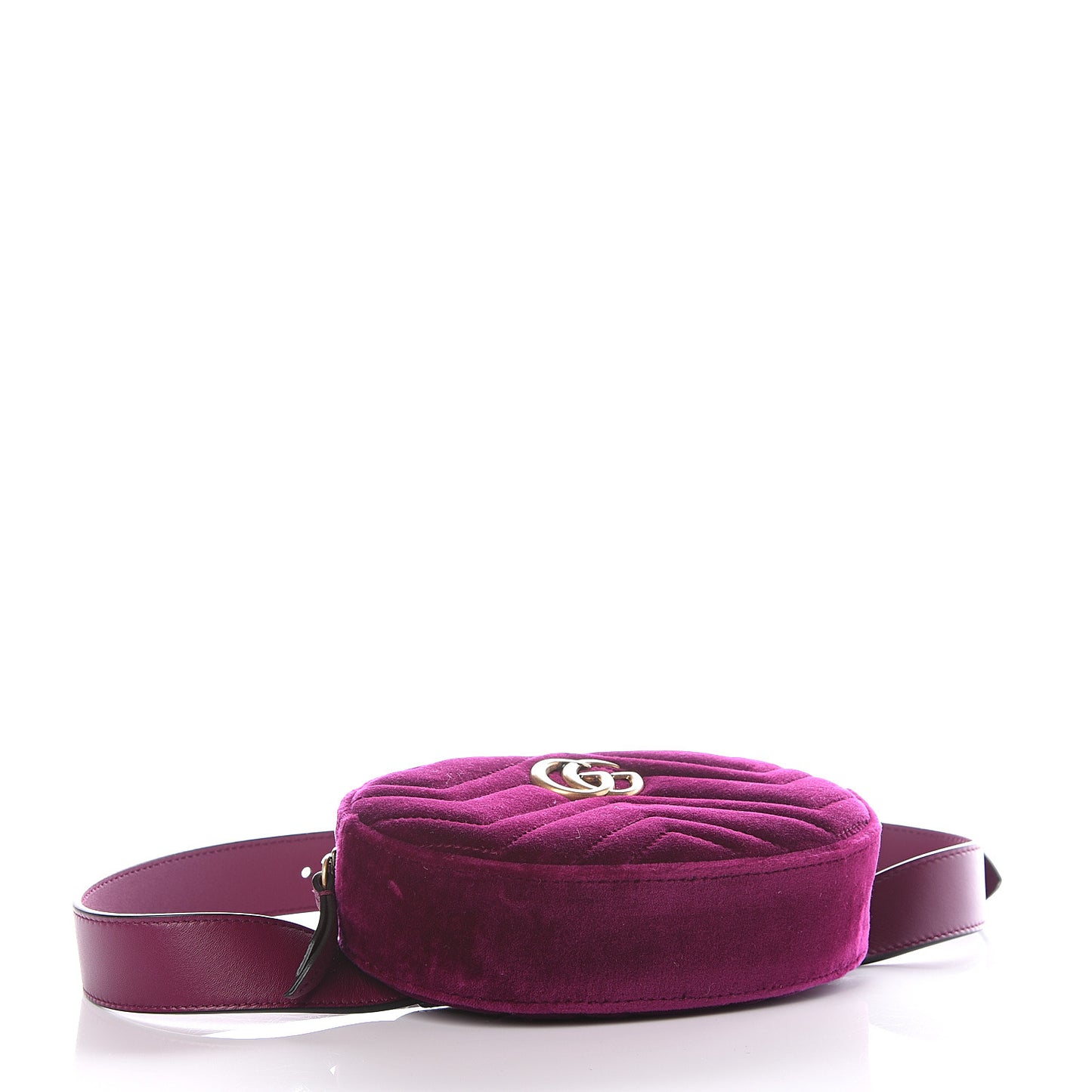 Velvet Matelasse GG Marmont Belt Bag 85 34 Fuchsia Violet Cyclamen