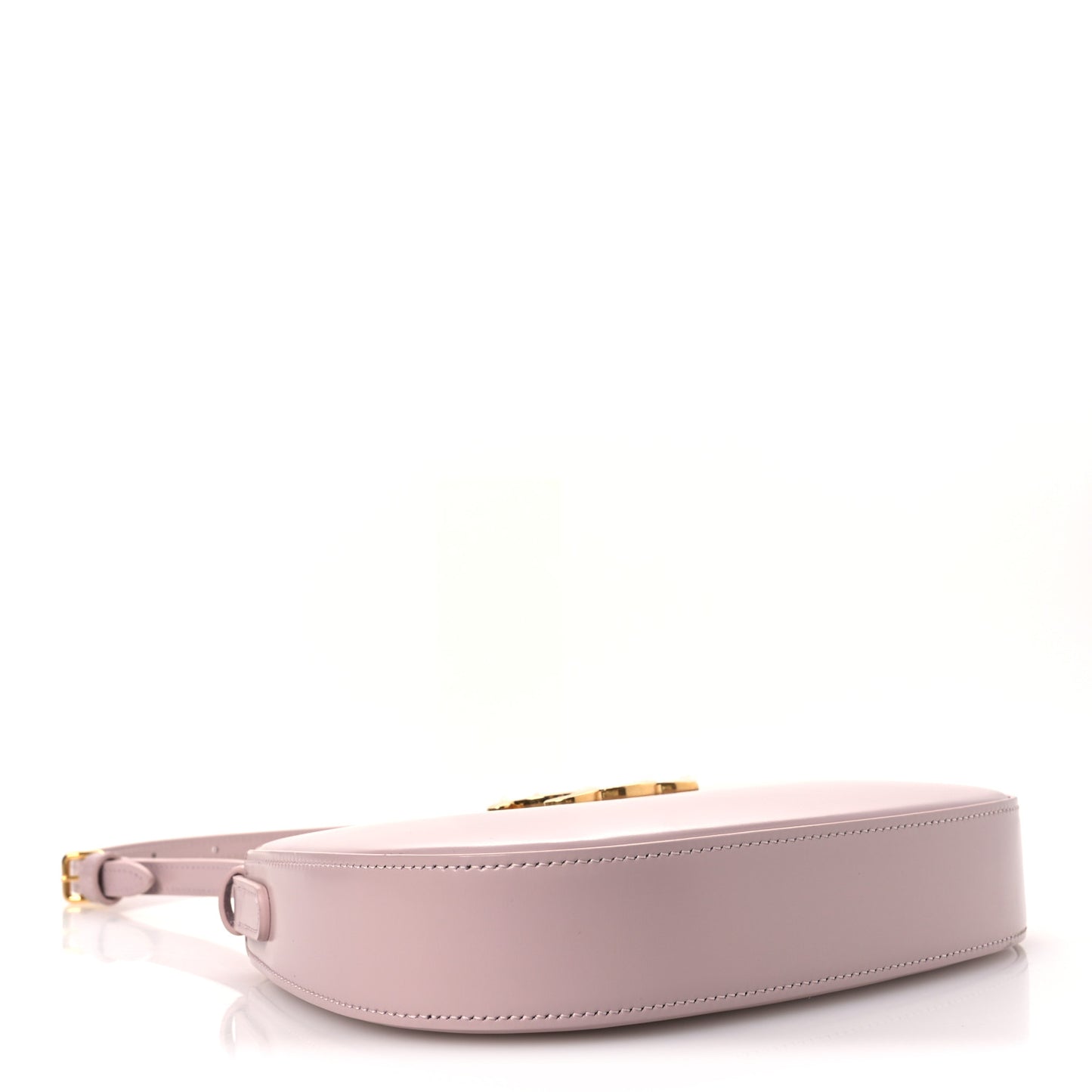 Shiny Calfskin Medium Tilly Triomphe Shoulder Bag Bleached Pink