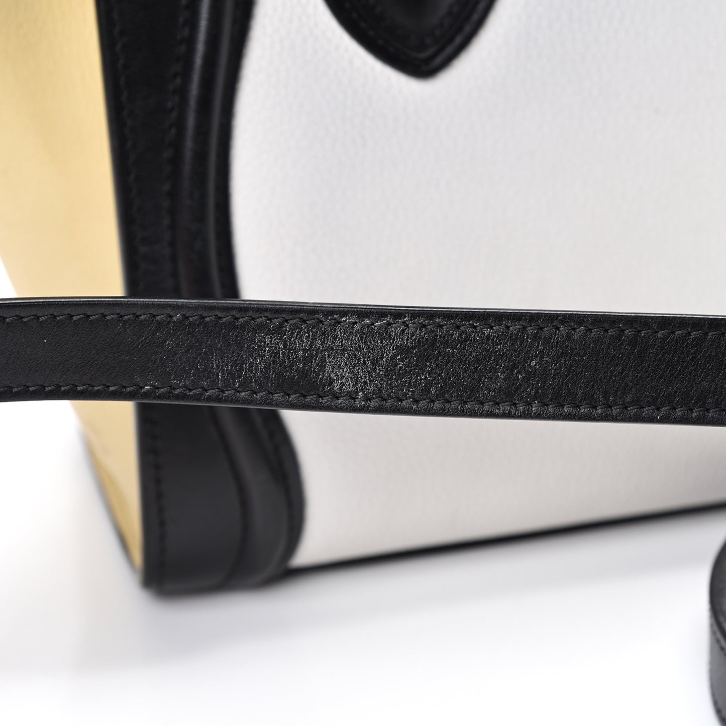 Grained Baby Calfskin Nubuck Nano Tri-Color Luggage White